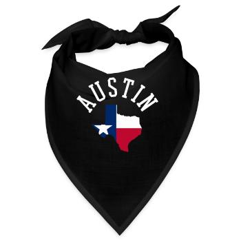 Texas Austin Wappen - Bandana - Schwarz - Vorne