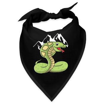 Gebirge Wildnis Schlange Boa Kobra Wildtier Natur - Bandana - Schwarz - Vorne
