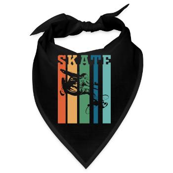 Skateboard Vintage Retro Design - Bandana - Schwarz - Vorne