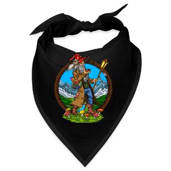 Zauberpilze Hippie Schamane - Bandana - Schwarz - Vorne