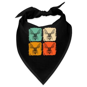 Wespe Retro - Bandana - Schwarz - Vorne