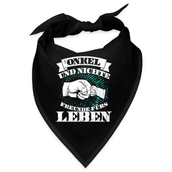 onkel und nichte - Bandana - Schwarz - Vorne