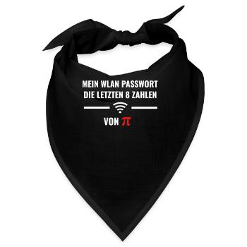 Wlan Passwort Pi - Bandana - Schwarz - Vorne