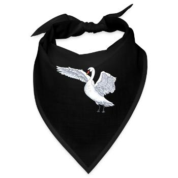 Schwan Schwäne Wasservögel Wildtiere Vogel - Bandana - Schwarz - Vorne