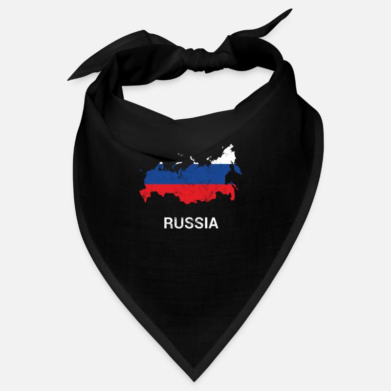 Carte et drapeau de la Russie (Россия) Bandana