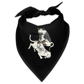 Tättowierer Irezumi Katzen Liebhaber Geschenk Tig - Bandana - Schwarz - Vorne