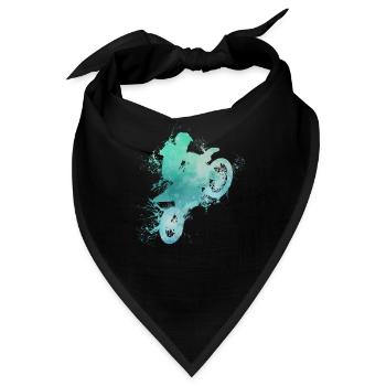 Dirt Bike Supercross Geschenk I Biker MX Motocross - Bandana - Schwarz - Vorne