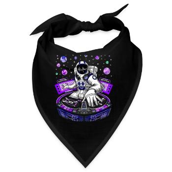 Astronaut Psytrance DJ - Bandana - Schwarz - Vorne