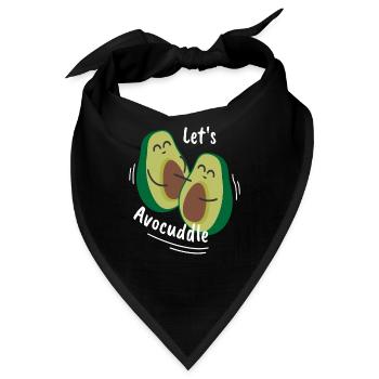 Lets Avocuddle Avocado Kuscheln Süß - Bandana - Schwarz - Vorne