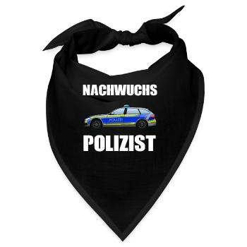 Nachwuchs Polizist Polizei Polizisten - Bandana - Schwarz - Vorne