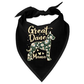 Deutsche Dogge Mama Mama Oma Tier Haustier Hund Liebhaber - Bandana - Schwarz - Vorne