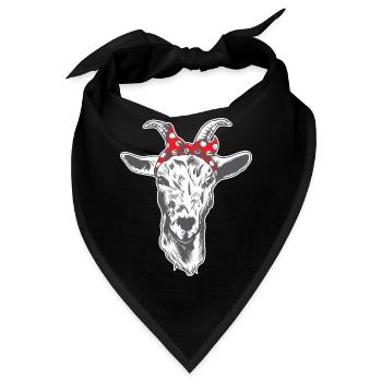 Ziegen Bandana Haustierliebhaber Farm Geschenk - Bandana - Schwarz - Vorne