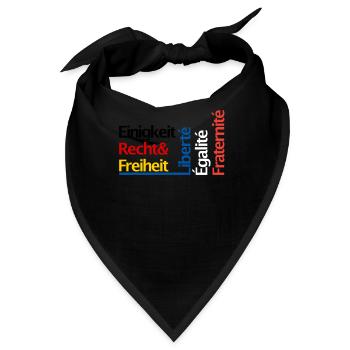 Einigkeit Recht Freiheit Gleichheit Brüderlichkeit - Bandana - Schwarz - Vorne