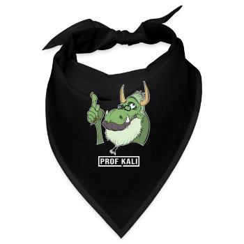 Kali Linux Computer Administrator Tux Drachen Kopf - Bandana - Schwarz - Vorne