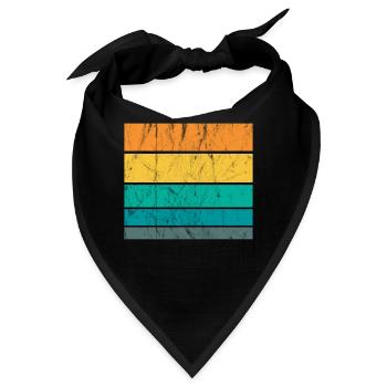 Retro Vintage Hintergrung Quadrat Symbol - Bandana - Schwarz - Vorne