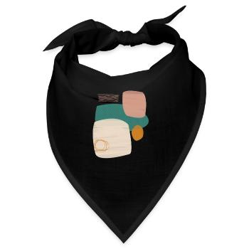abstrakte Kunst - Bandana - Schwarz - Vorne