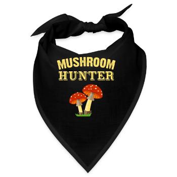 Mushroom Hunter Pils Sammler Pilze Wald - Bandana - Schwarz - Vorne