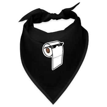 Toilettenpapier-Show - Bandana - Schwarz - Vorne