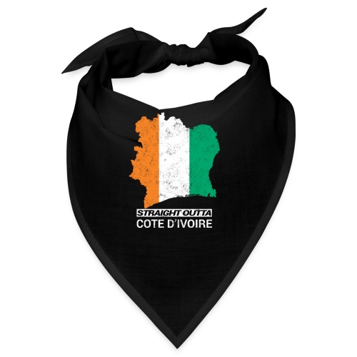 Straight Outta Cote d Ivoire country map & flag - Bandana