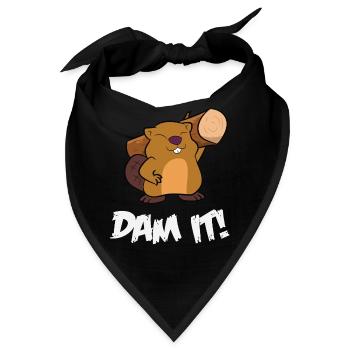 Lustiger Biber Staudamm Cooler Biber - Bandana - Schwarz - Vorne