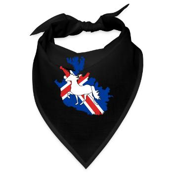 Islandpferd Tölt Island saga Isi Geschenk Isländer - Bandana - Schwarz - Vorne