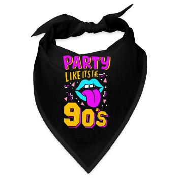 90er Party - Bandana - Schwarz - Vorne