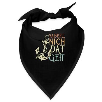 Sabbel Nich Dat Geit - Vintage Anker Motiv - Bandana - Schwarz - Vorne