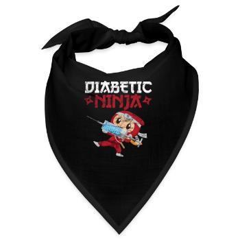 Diabetes Diabetiker Insulin Blutzucker Geschenk - Bandana - Schwarz - Vorne