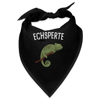 Echsperte Eidechse Reptil Geschenk - Bandana - Schwarz - Vorne