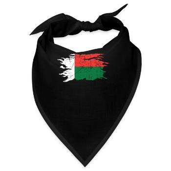 Madagaskar Afrika Shirt Geschenkidee - Bandana - Schwarz - Vorne