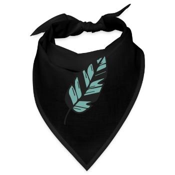 Silberfarn Neuseeland Maori - Bandana - Schwarz - Vorne