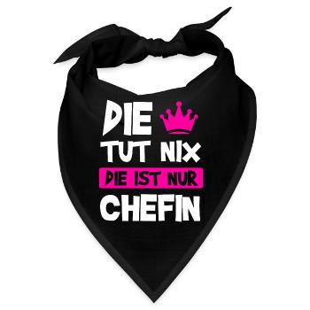 Chefin Chef Vorgesetzte Geschenk - Bandana - Schwarz - Vorne