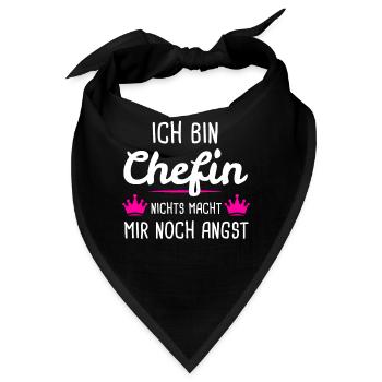 Chefin Chef Vorgesetzte Geschenk - Bandana - Schwarz - Vorne