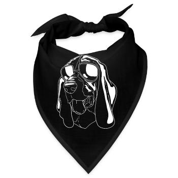 Basset Hound - Bandana - Schwarz - Vorne