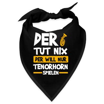 Tenorhorn Tenor Horn Tenorhornist Geschenk - Bandana - Schwarz - Vorne