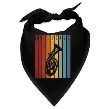 Tenorhorn Tenor Horn Tenorhornist Geschenk - Bandana - Schwarz - Vorne