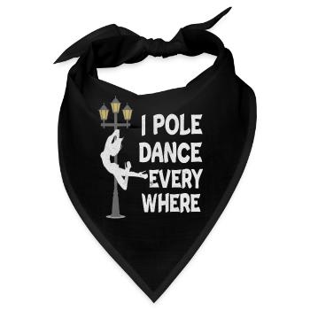 Pole dance Stangentanz Burlesque Strip Geschenk - Bandana - Schwarz - Vorne