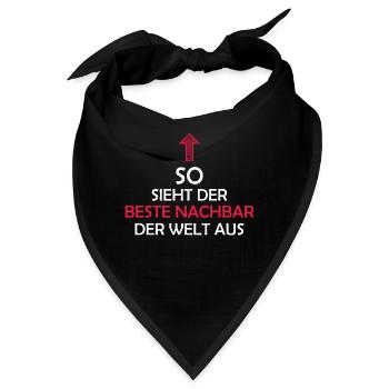 Nachbar Geschenkidee Bester Nachbar Nachbarschaft - Bandana - Schwarz - Vorne