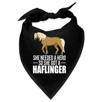 Haflinger Fohlen Kohlfuchs Haflinger t shirt - Bandana - Schwarz - Vorne