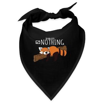 Lazy Red Panda To Do List Nothing - Bandana - Schwarz - Vorne