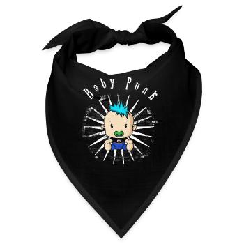 Punk Punks Punker Punkrock Punkrocker Anarchie - Bandana - Schwarz - Vorne