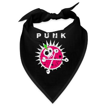 Punk Punks Punker Punkrock Punkrocker Anarchie - Bandana - Schwarz - Vorne