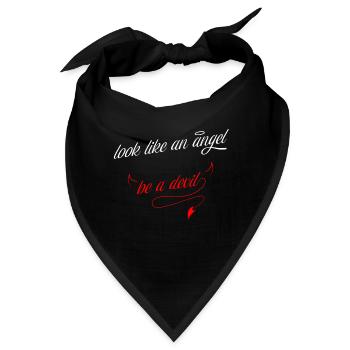 Angel devil Frauen Lebensgefühl Frauenpower - Bandana - Schwarz - Vorne