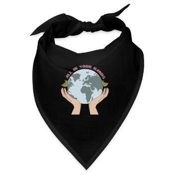 Save the Earth Planet Geschenkidee - Bandana - Schwarz - Vorne