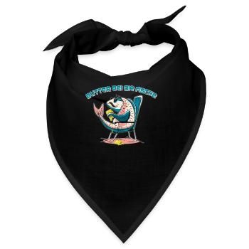 Norddeutsch - Butter bei die Fische - Bandana - Schwarz - Vorne