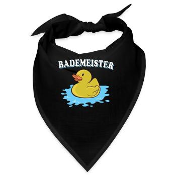 Bademeister Gummiente - Bandana - Schwarz - Vorne