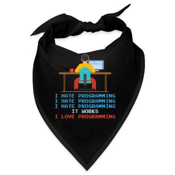 Programmierer - I Hate Programming - Bandana - Schwarz - Vorne