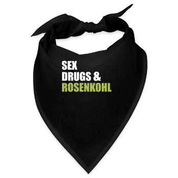 SEX DRUGS AND ROSENKOHL - Bandana - Schwarz - Vorne