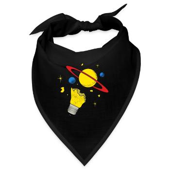 Planet Vintage Weltall Universum Umlaufbahn All - Bandana - Schwarz - Vorne