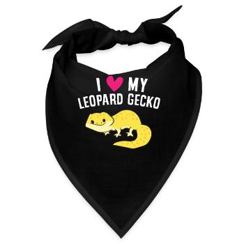 Ich liebe meinen Leoparden Gecko - Bandana - Schwarz - Vorne